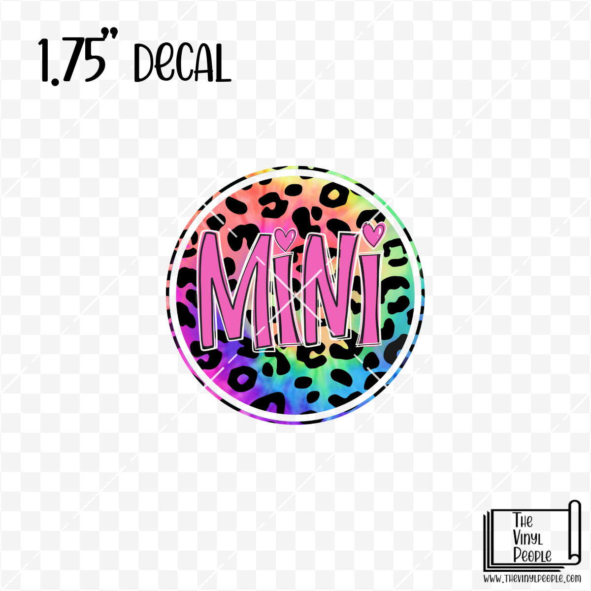 Mama/Mini Rainbow Leopard Frame Vinyl Decal