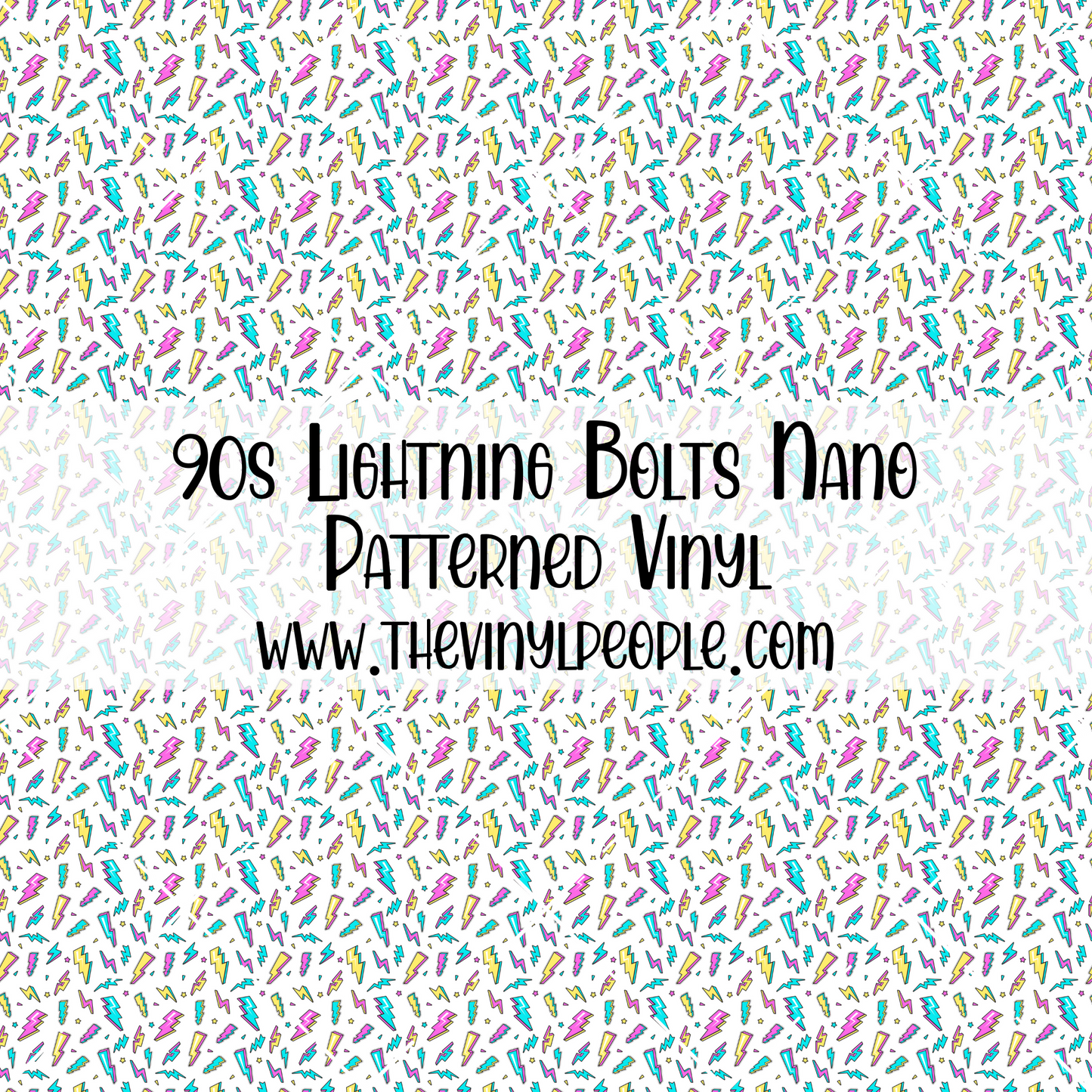 90s Lightning Bolts Patterned Vinyl