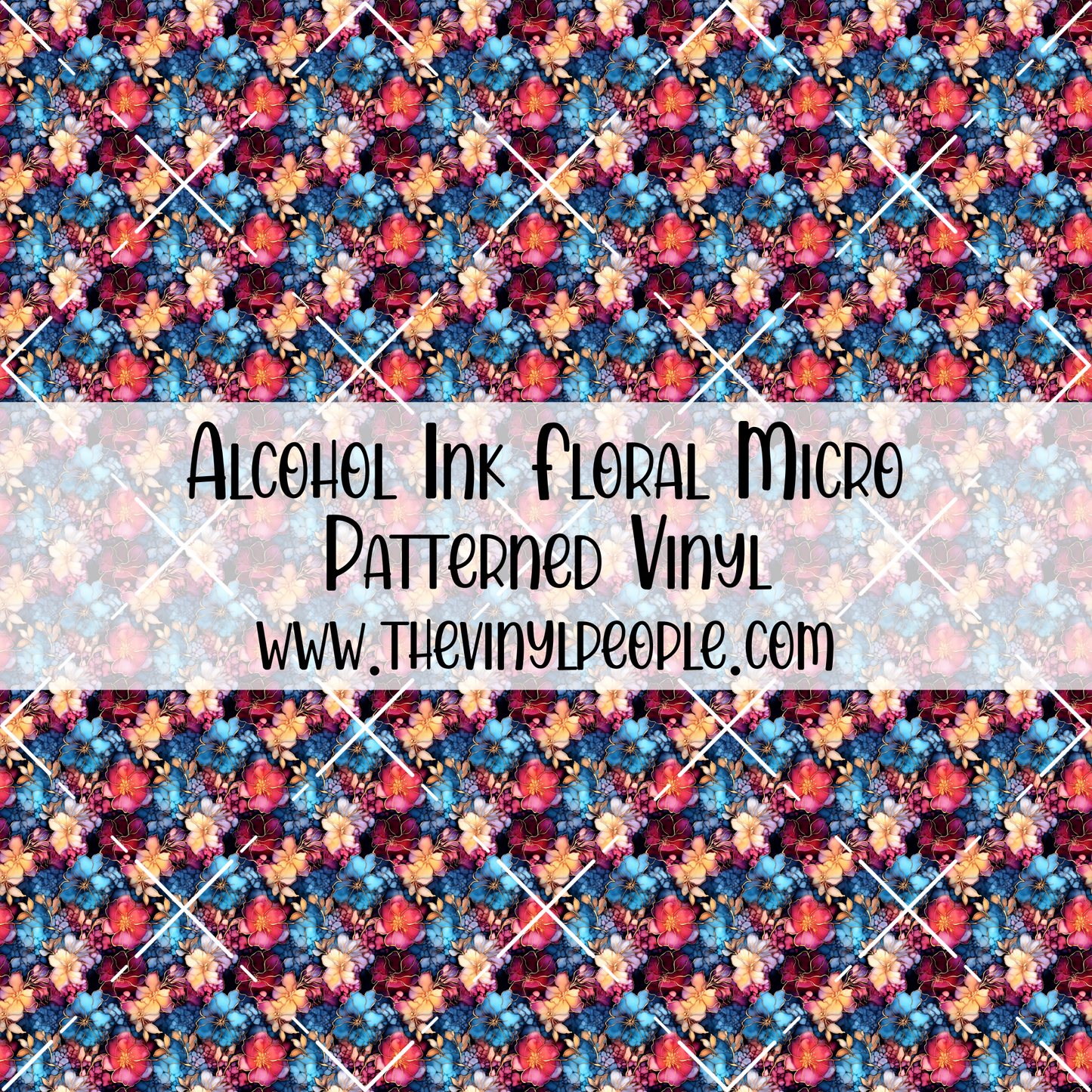Alcohol Ink Floral Patterned Vinyl