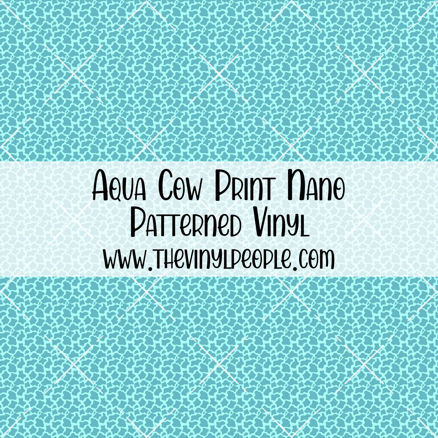 Aqua Cow Print Patterned Vinyl