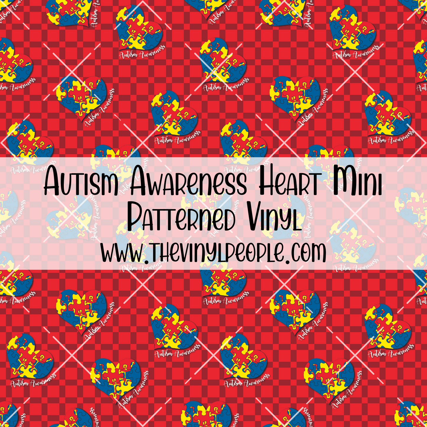 Autism Awareness Heart Patterned Vinyl