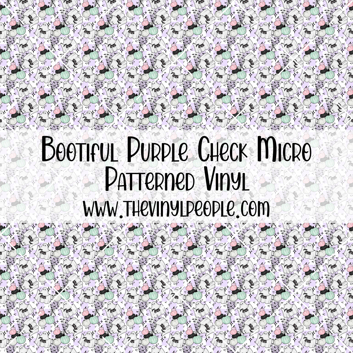Bootiful Purple Check Patterned Vinyl