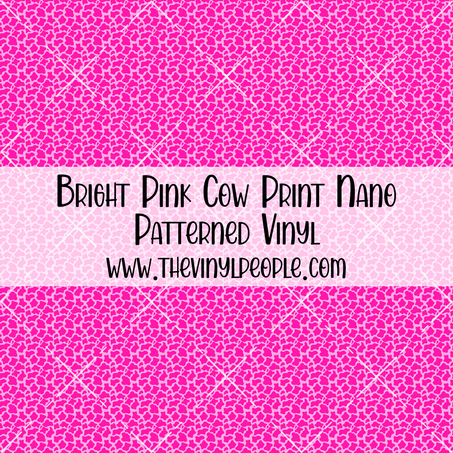 Bright Pink Cow Print Patterned Vinyl