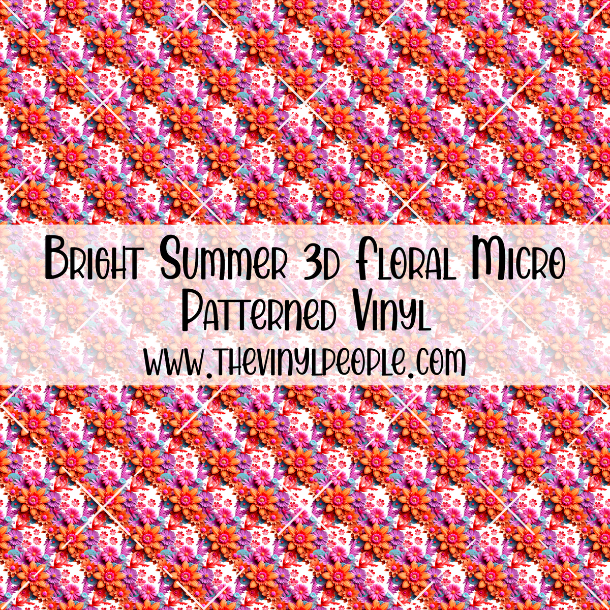 Bright Summer 3D Floral Patterned Vinyl TheVinylPeople