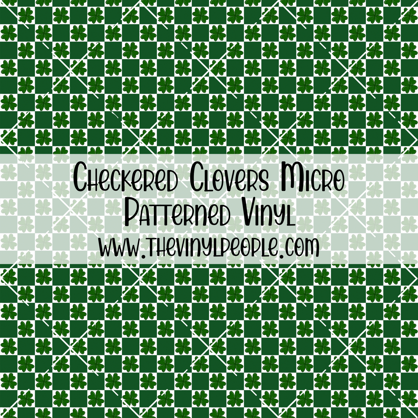 Checkered Clovers Patterned Vinyl
