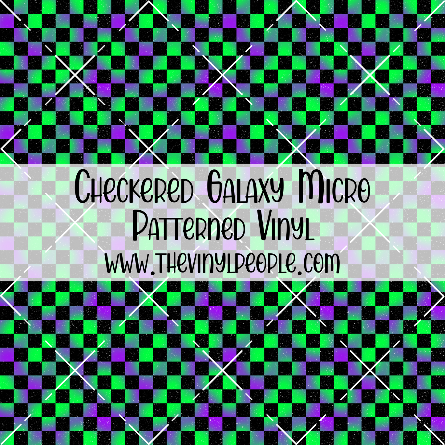 Checkered Galaxy Patterned Vinyl