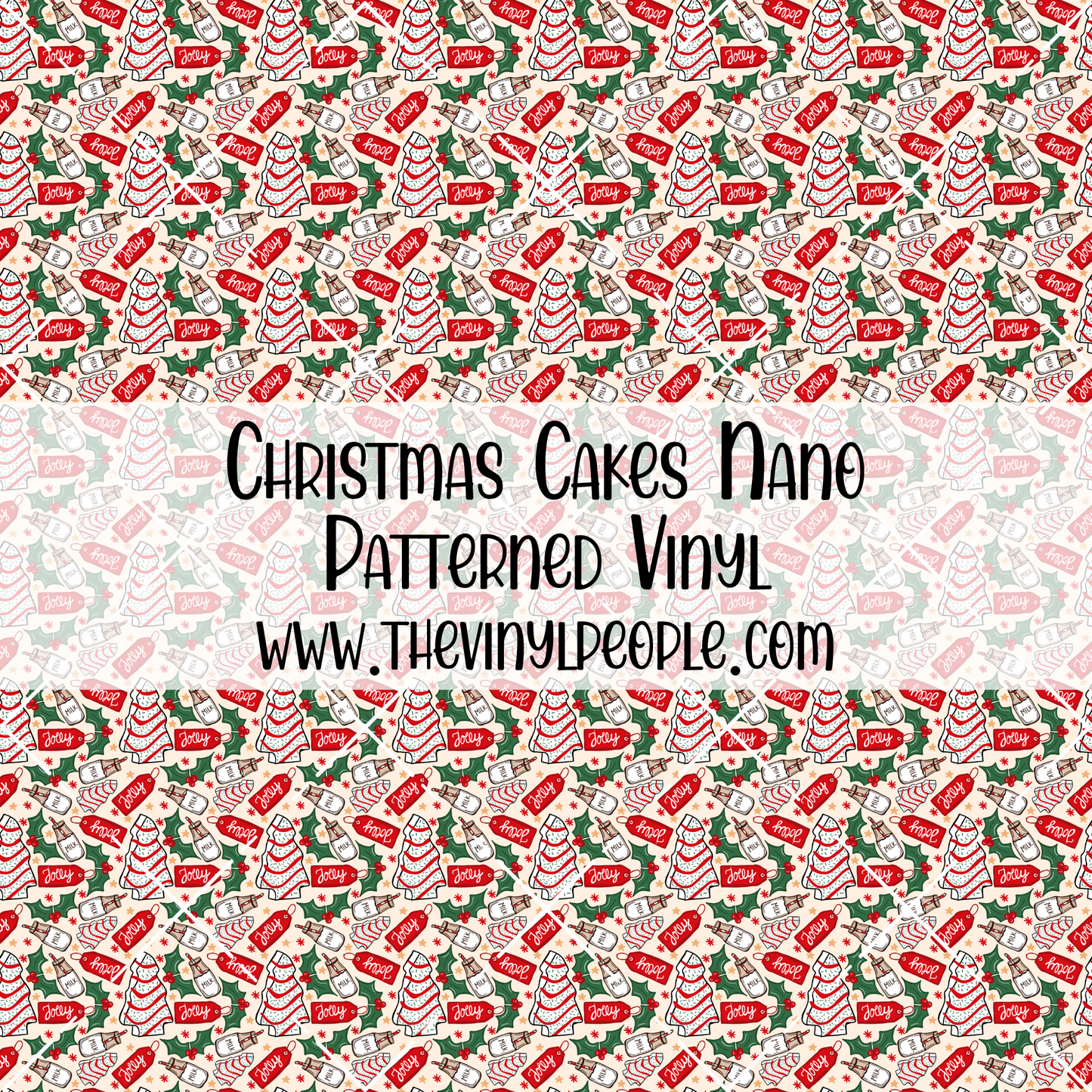 Christmas Cakes Patterned Vinyl