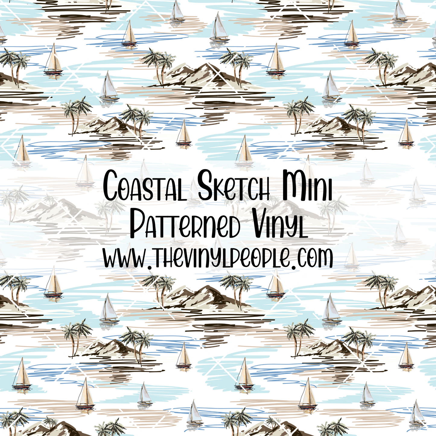 Coastal Sketch Patterned Vinyl