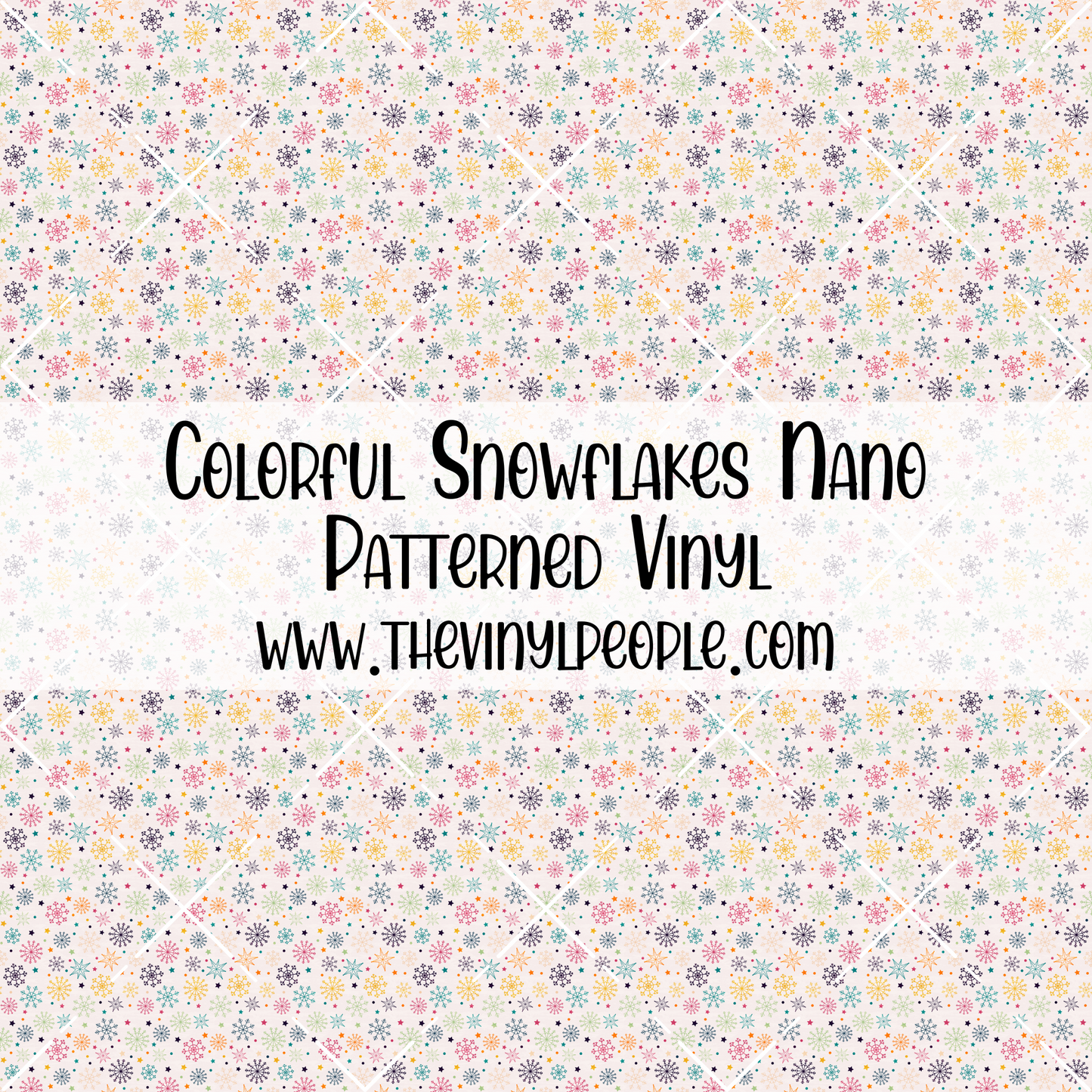 Colorful Snowflakes Patterned Vinyl