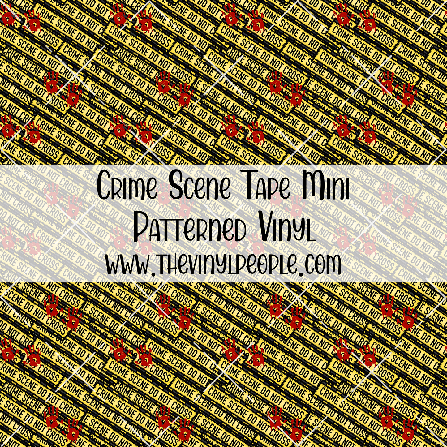 Crime Scene Tape Patterned Vinyl