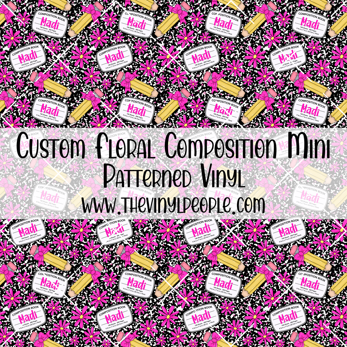 CUSTOM Floral Composition Patterned Vinyl