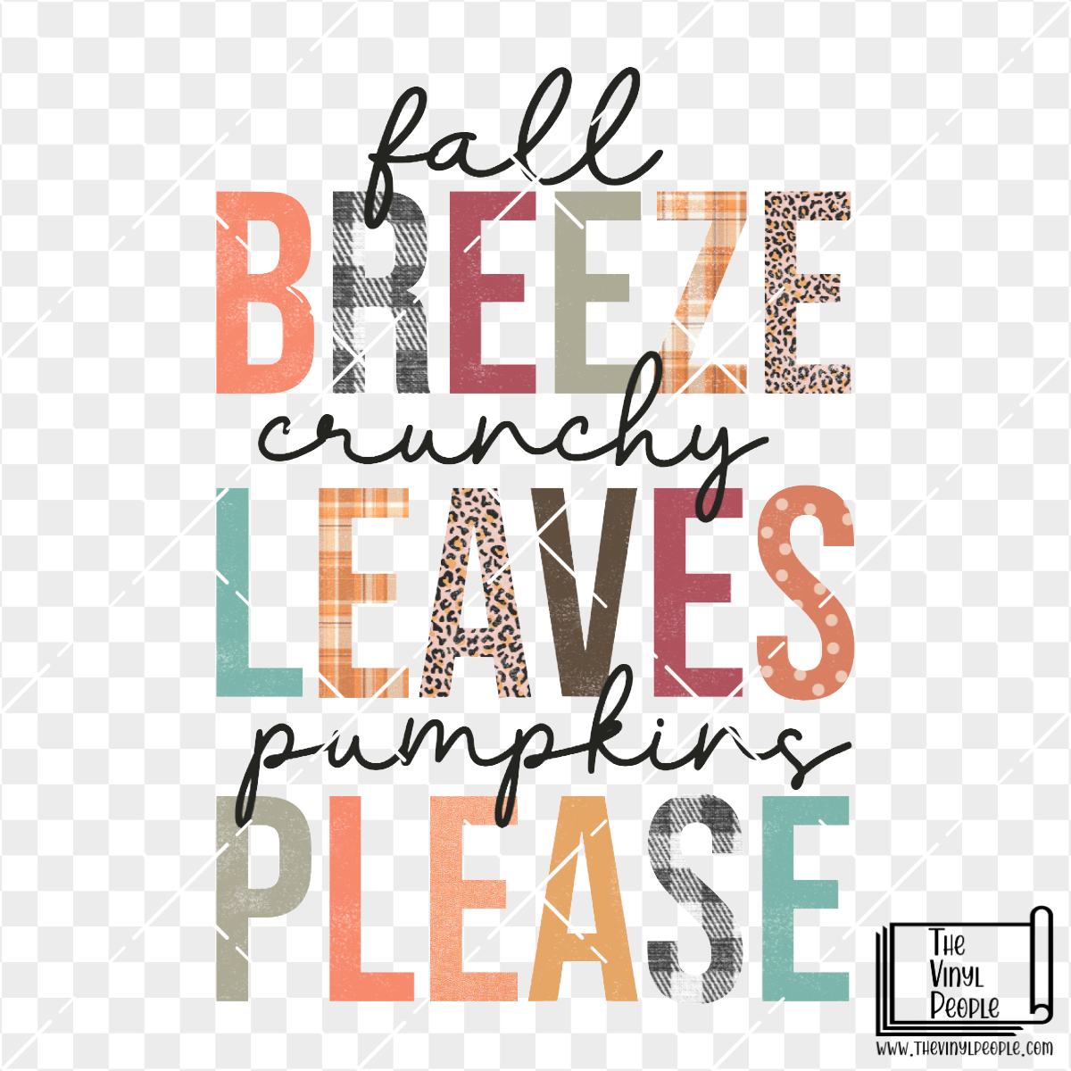 Fall Please Vinyl Decal