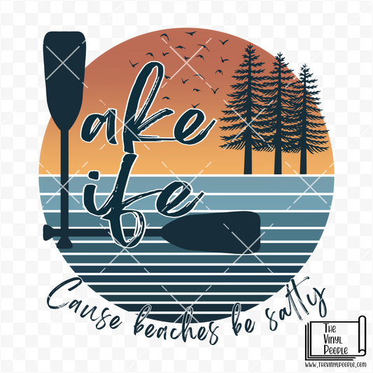 Lake Life Paddles Vinyl Decal