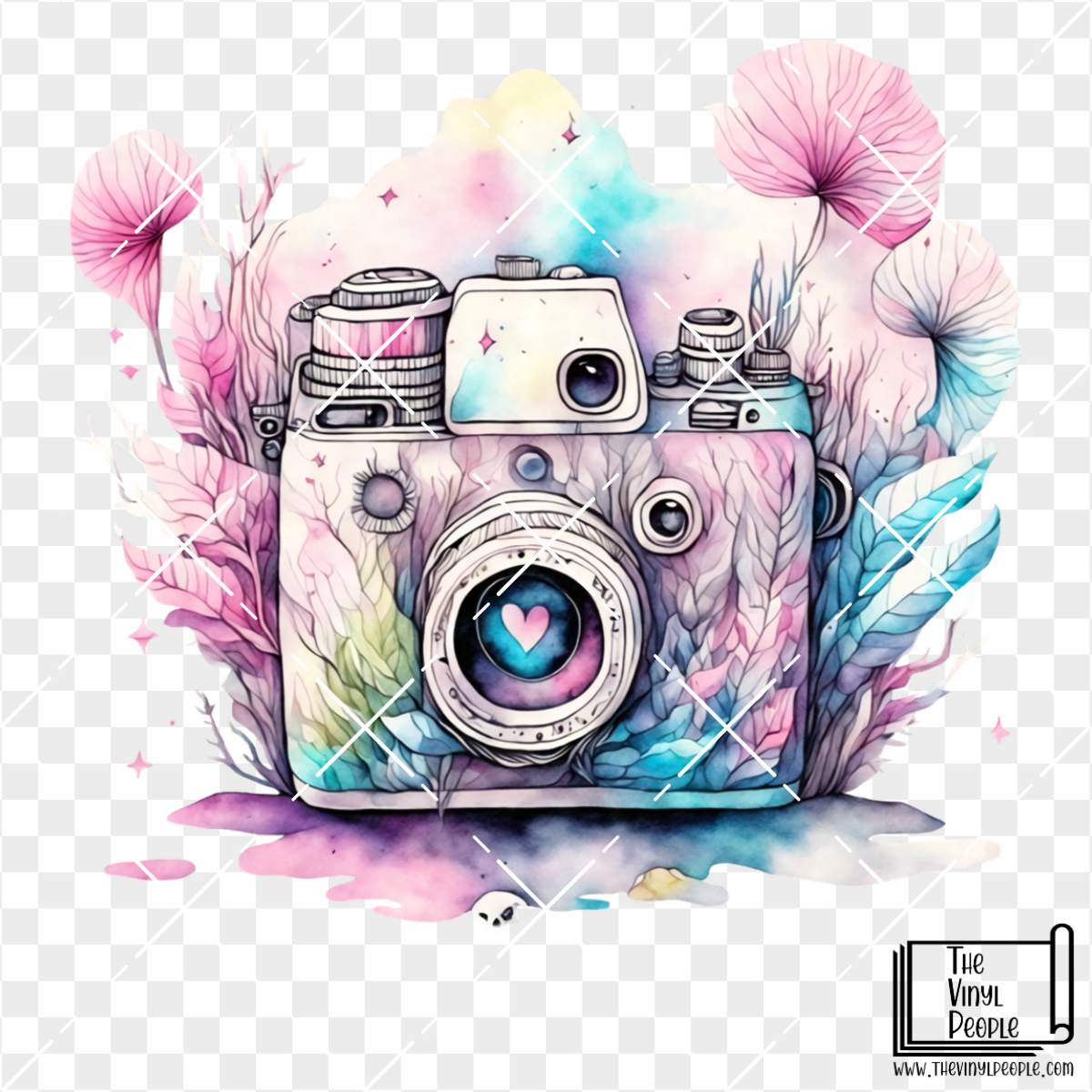 Dreamy Watercolor Camera Vinyl Decal