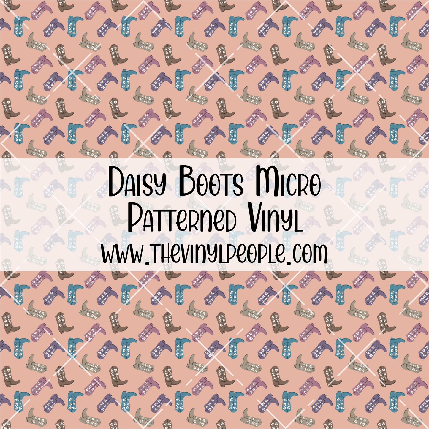 Daisy Boots Patterned Vinyl