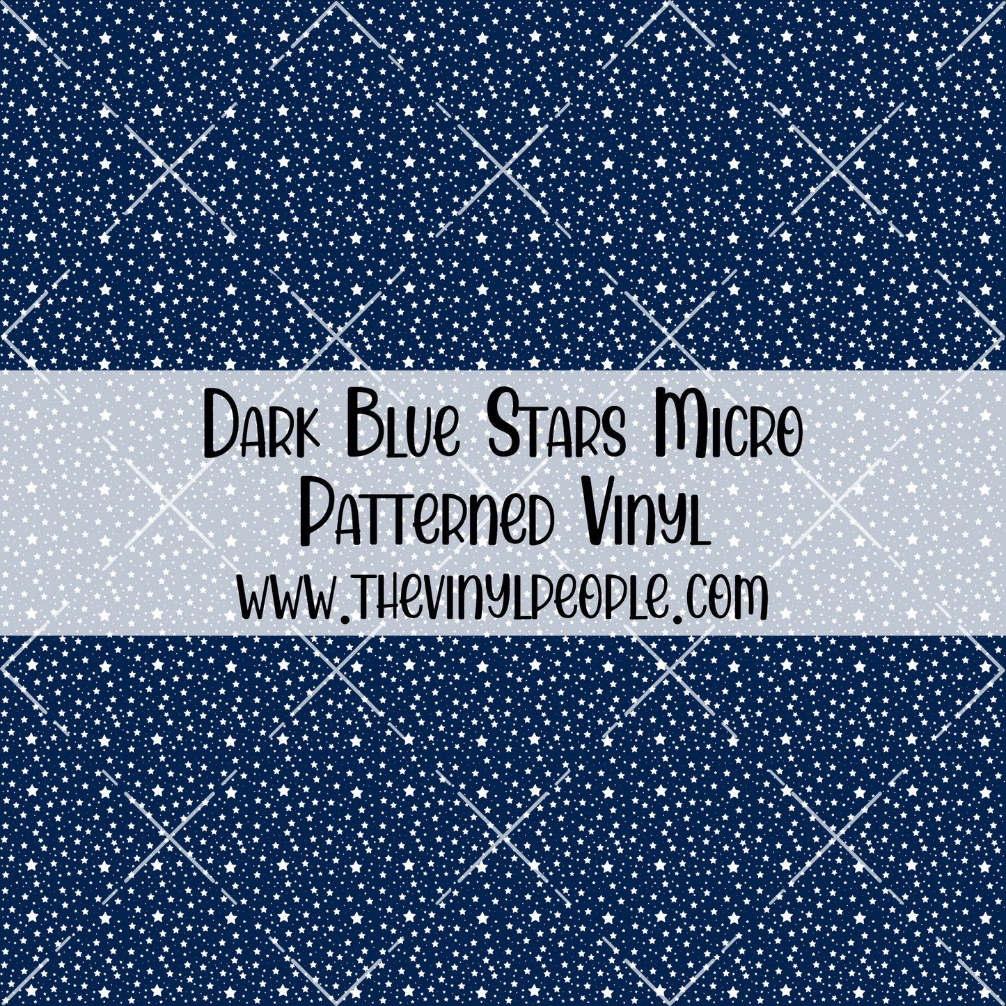 Dark Blue Stars Patterned Vinyl