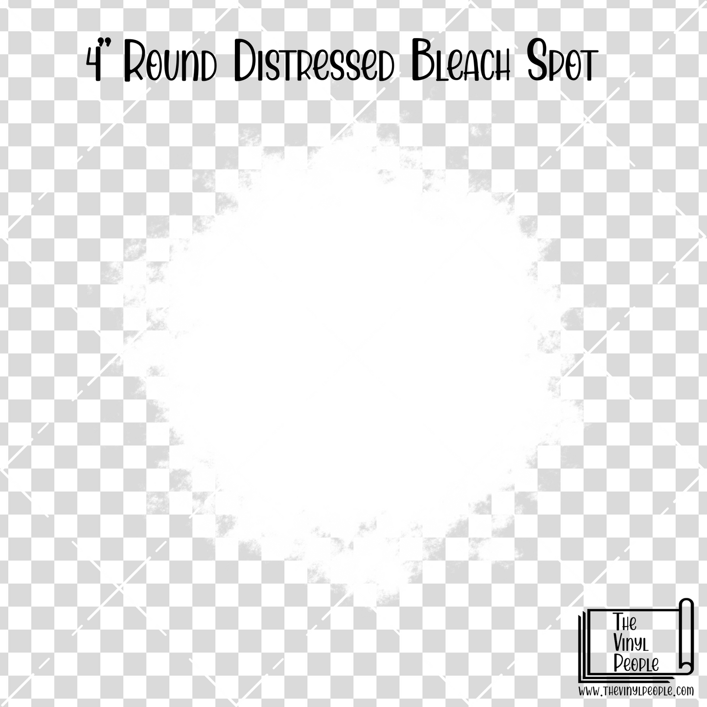 Round Distressed Bleach Spot Vinyl Decal