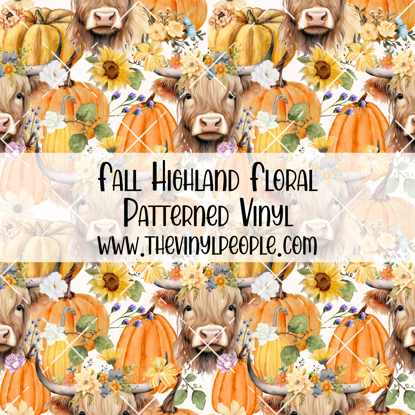 Fall Highland Floral Patterned Vinyl