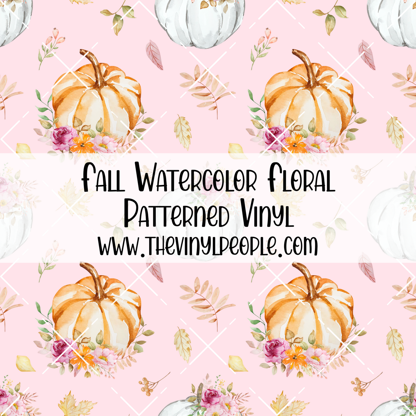 Fall Watercolor Floral Patterned Vinyl