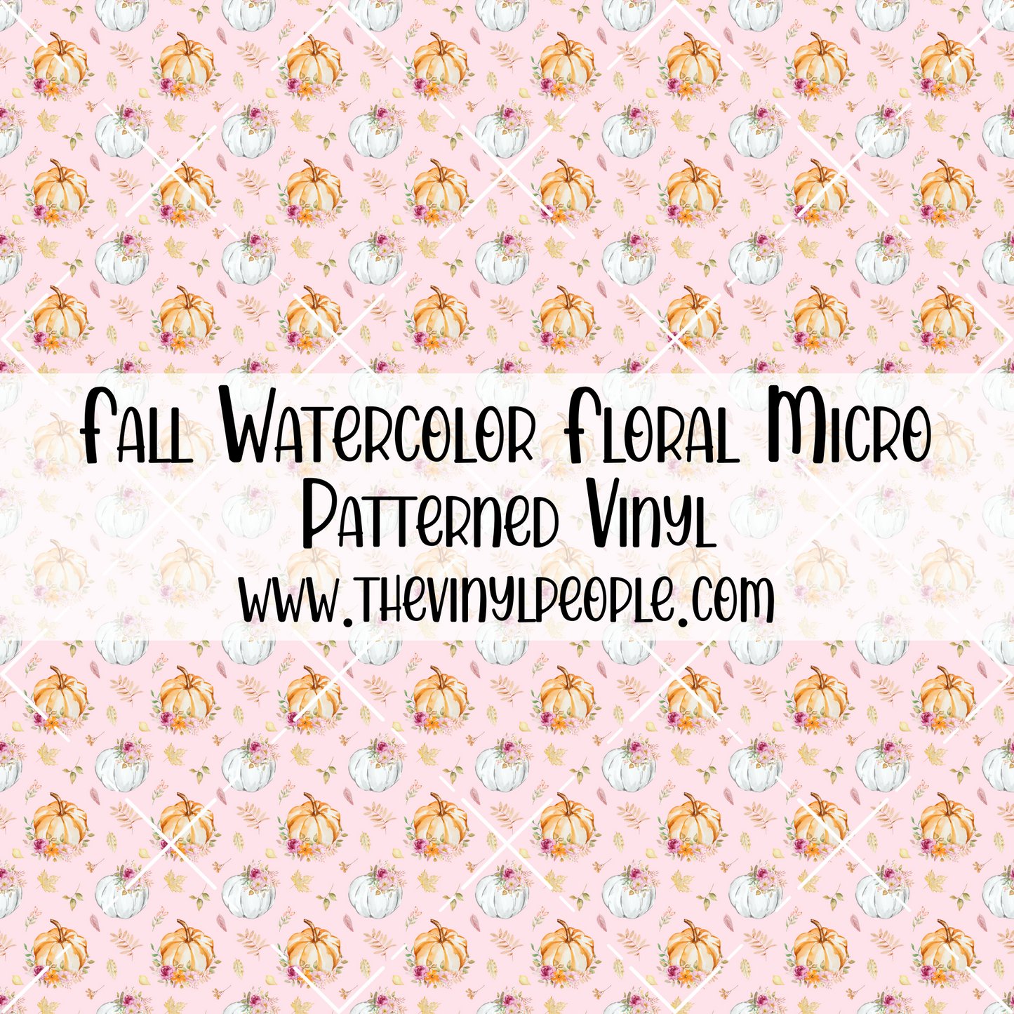 Fall Watercolor Floral Patterned Vinyl