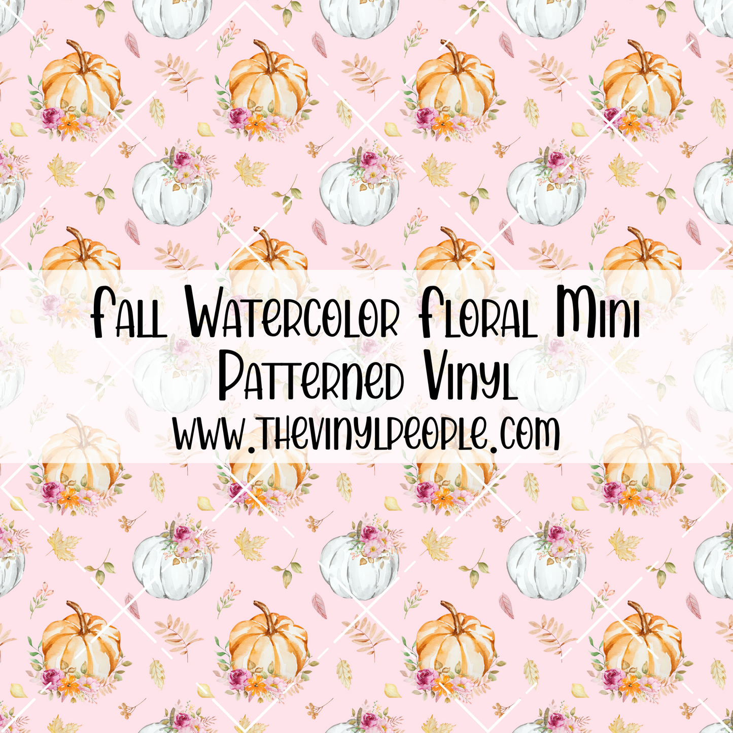 Fall Watercolor Floral Patterned Vinyl