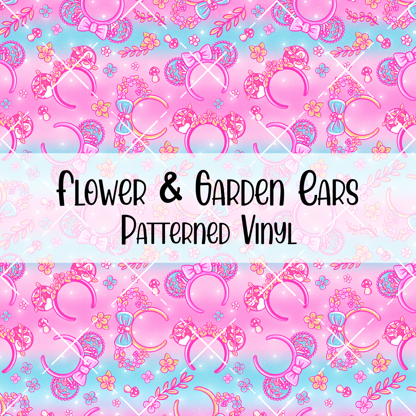 Flower & Garden Ears Patterned Vinyl