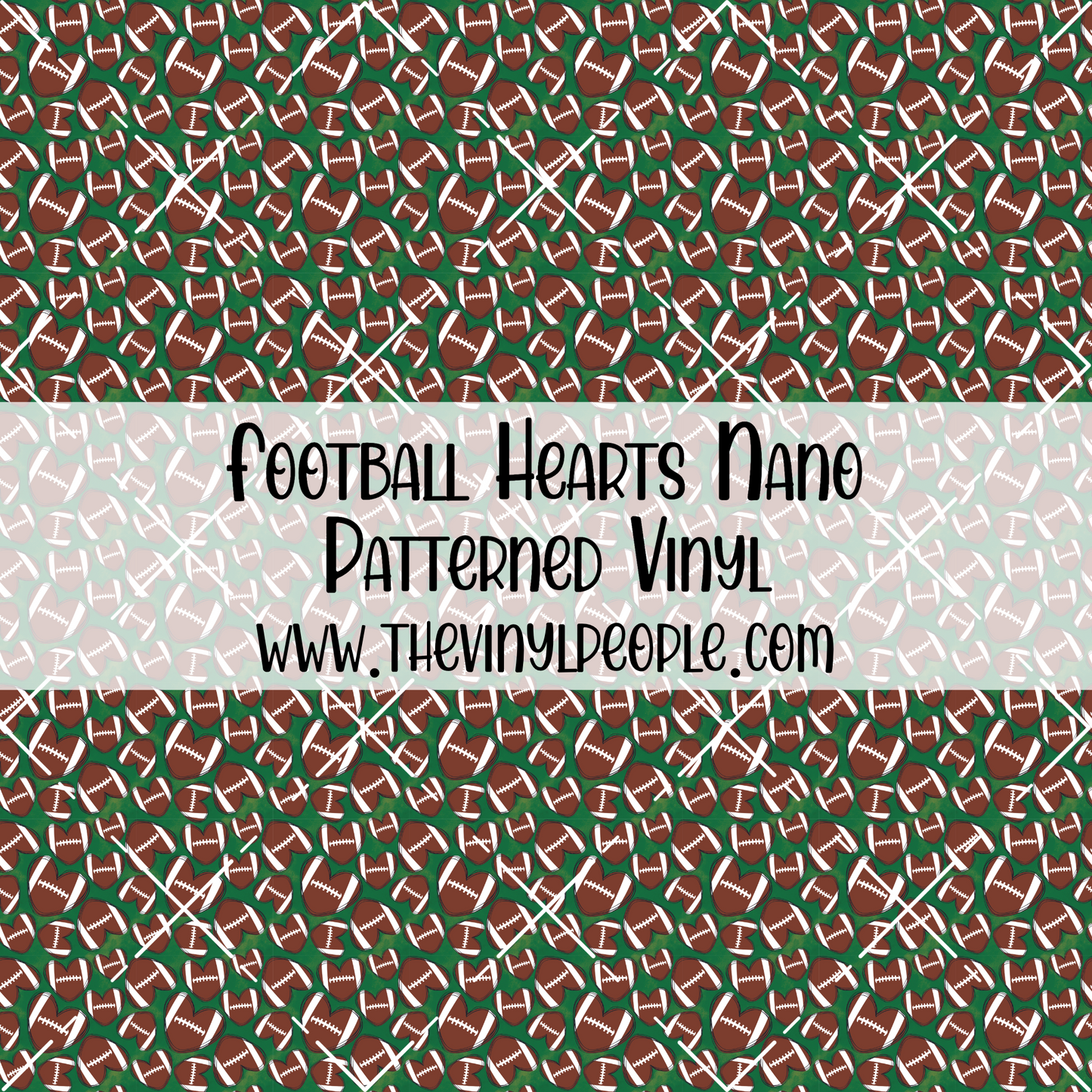 Football Hearts Patterned Vinyl