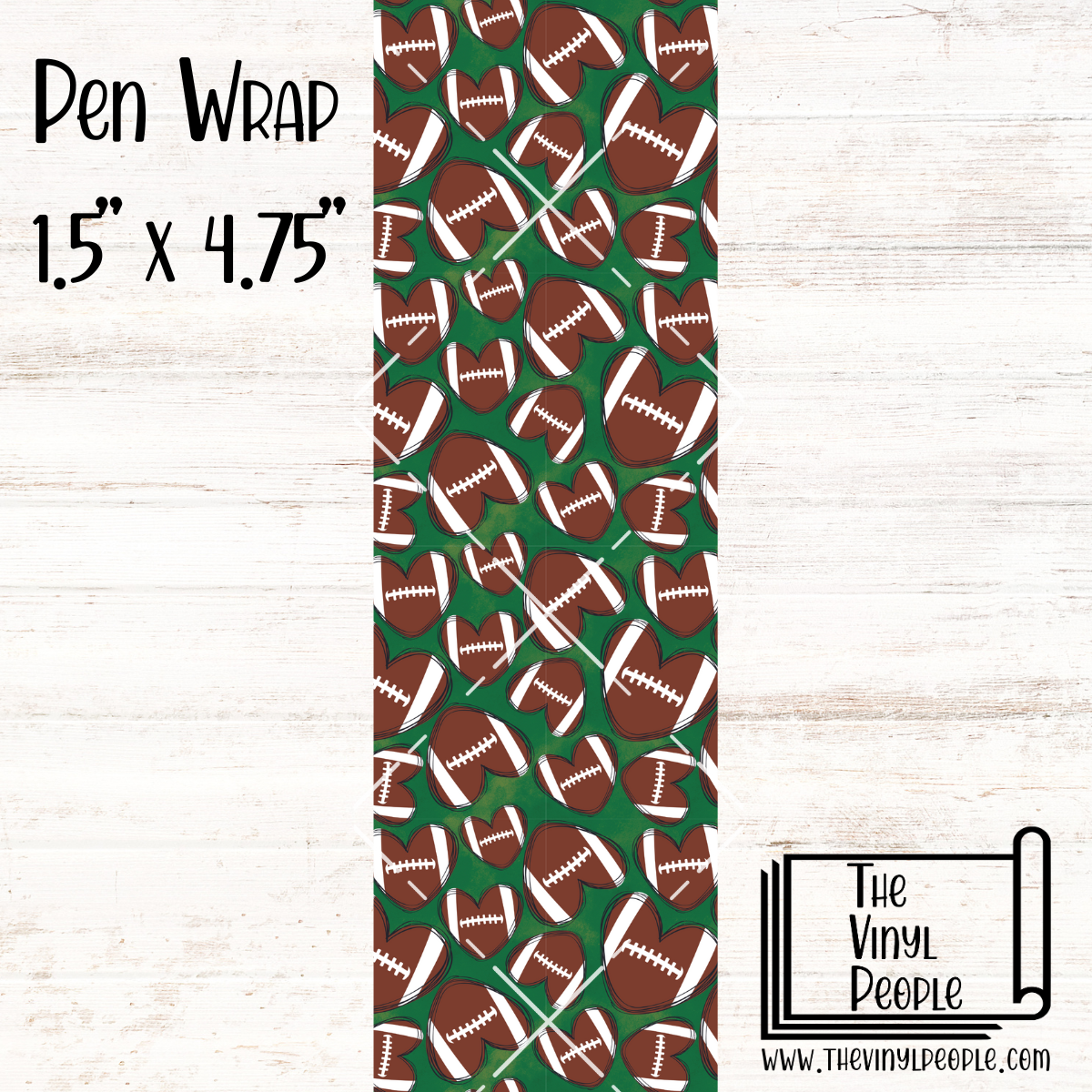 Football Hearts Pen Wrap