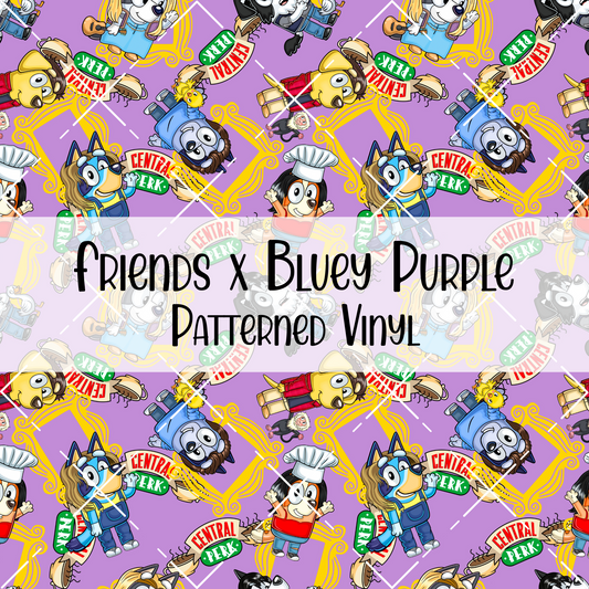 Friends x Bluey Purple Patterned Vinyl