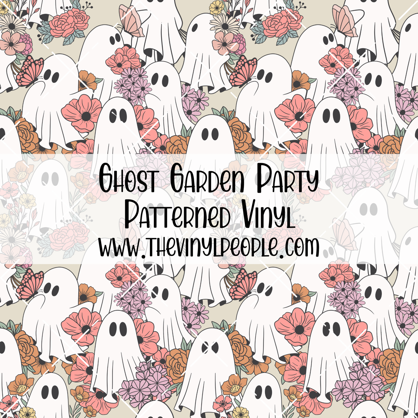 Ghost Garden Party Patterned Vinyl