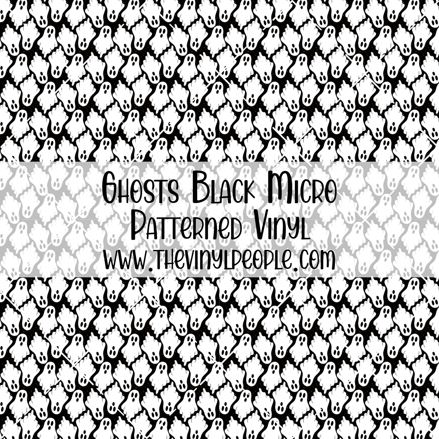 Ghosts Black Patterned Vinyl