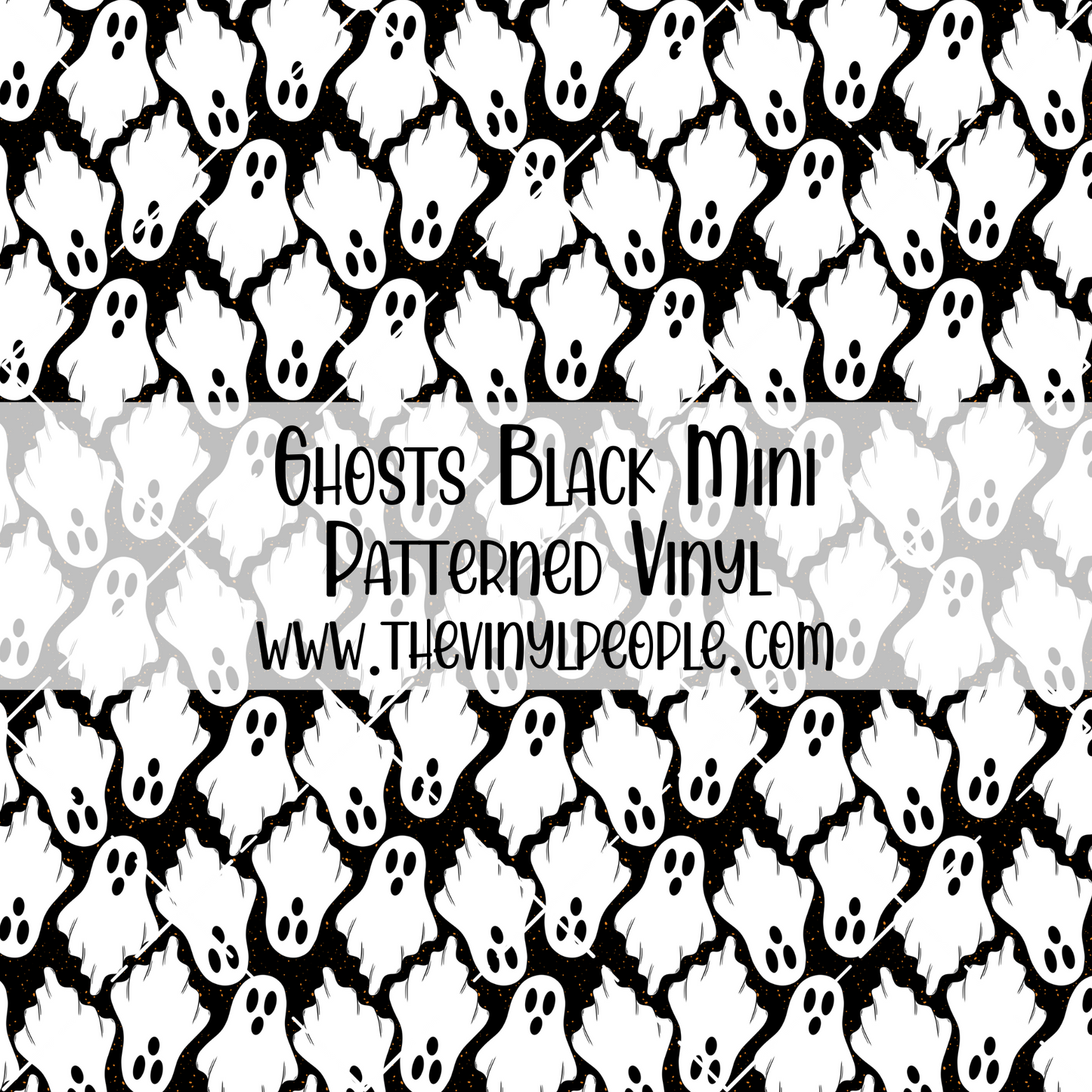 Ghosts Black Patterned Vinyl