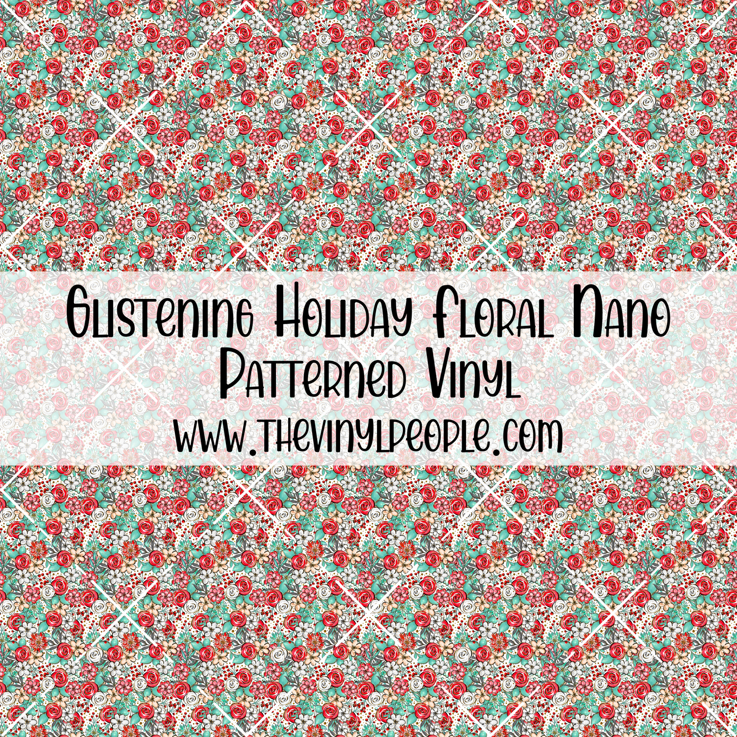 Glistening Holiday Floral Patterned Vinyl