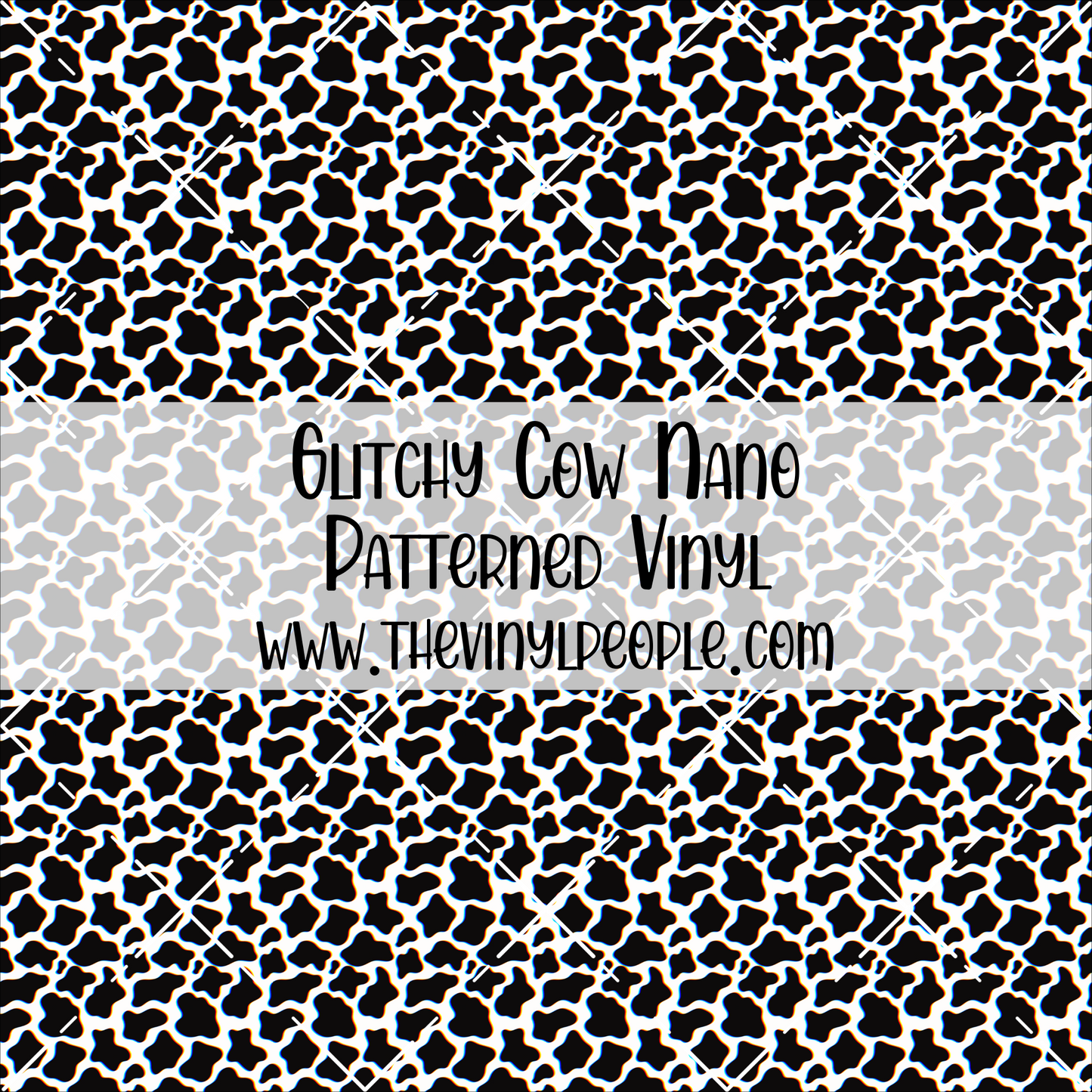 Glitchy Cow Patterned Vinyl