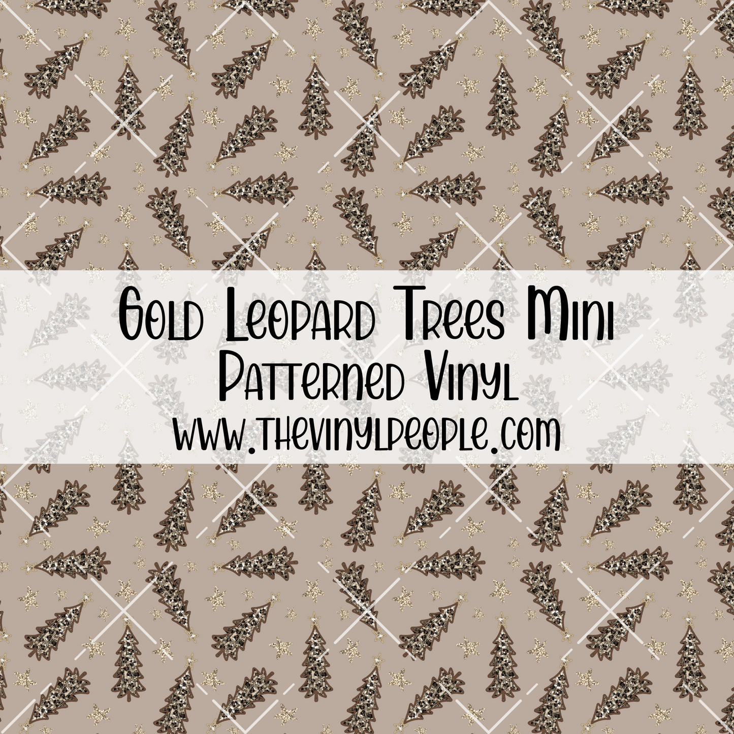 Gold Leopard Trees Patterned Vinyl