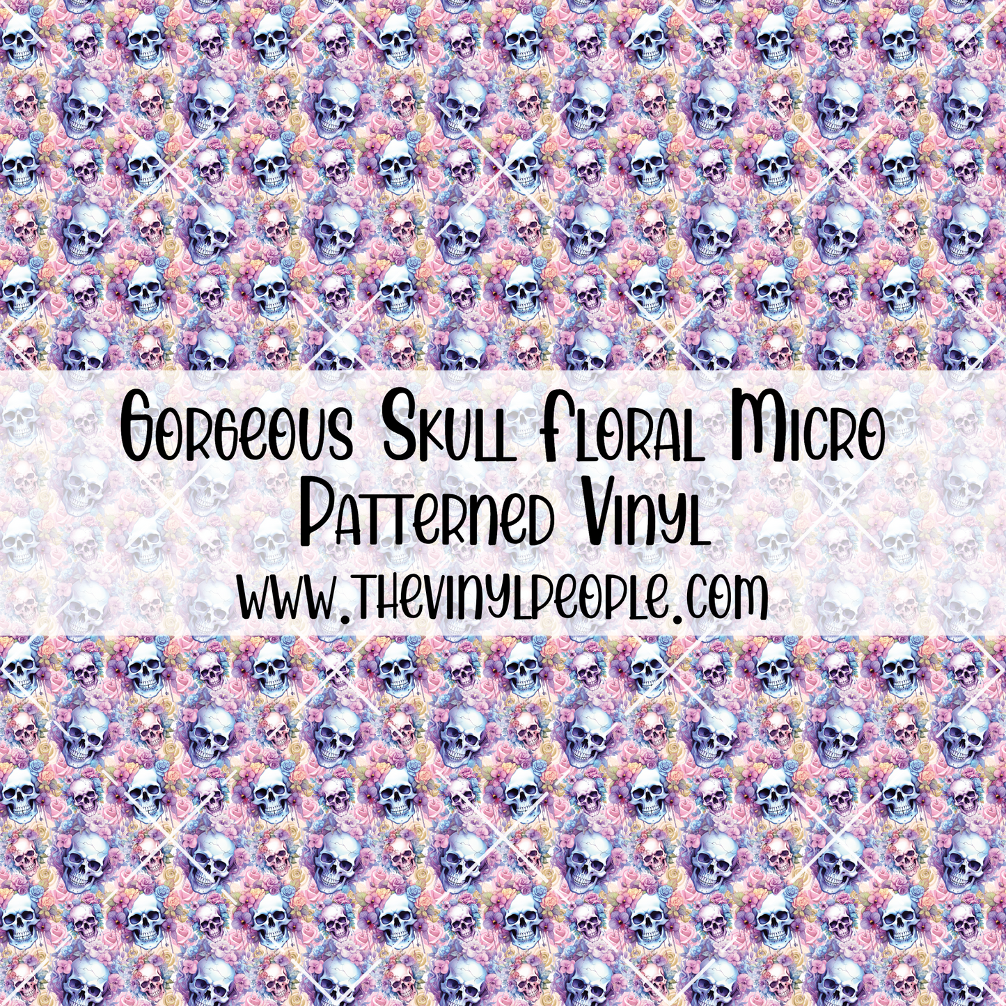 Gorgeous Skull Floral Patterned Vinyl