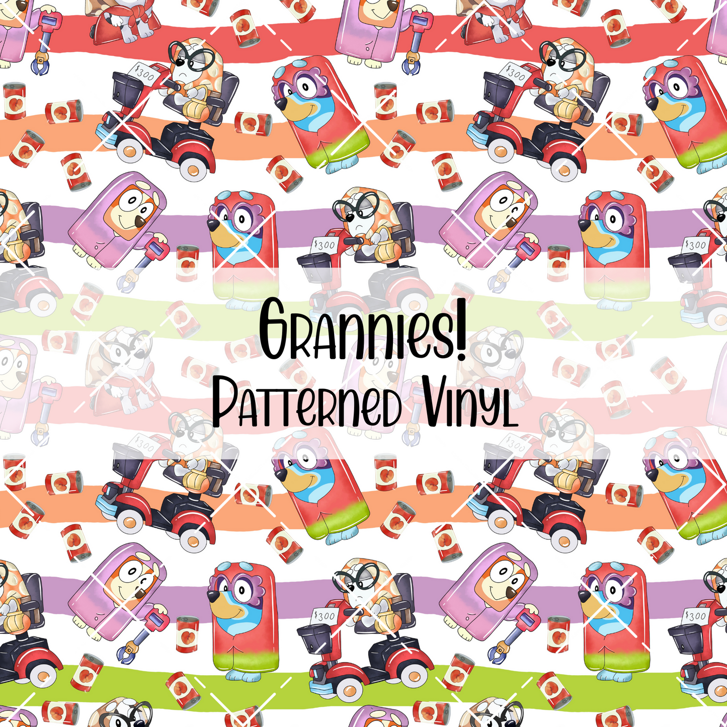 Grannies! Patterned Vinyl