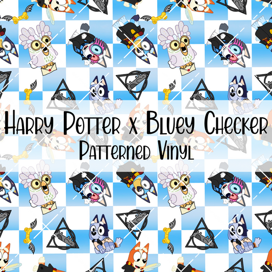 Harry Potter x Bluey Checker Patterned Vinyl