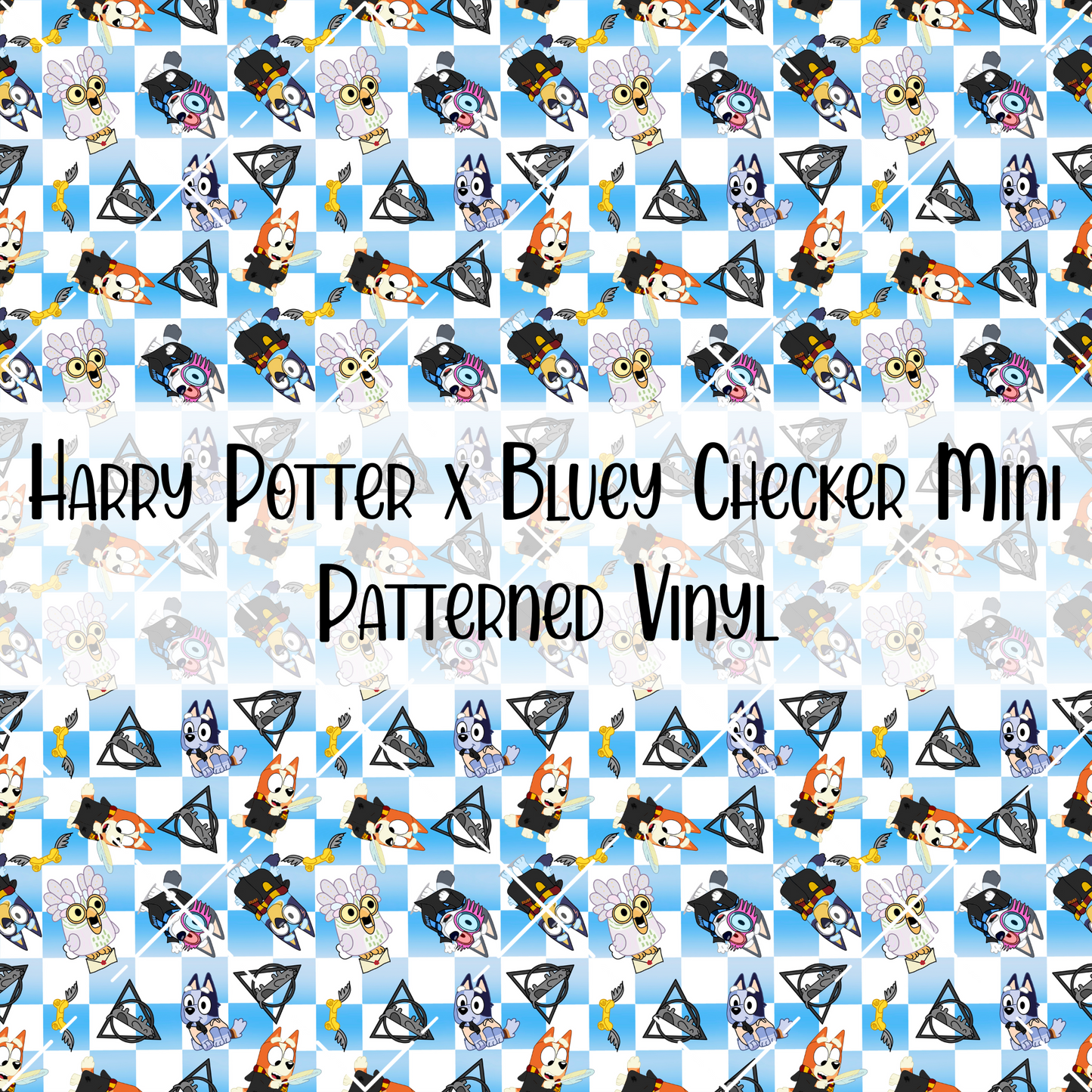 Harry Potter x Bluey Checker Patterned Vinyl