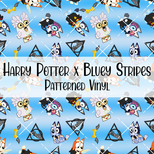 Harry Potter x Bluey Stripes Patterned Vinyl