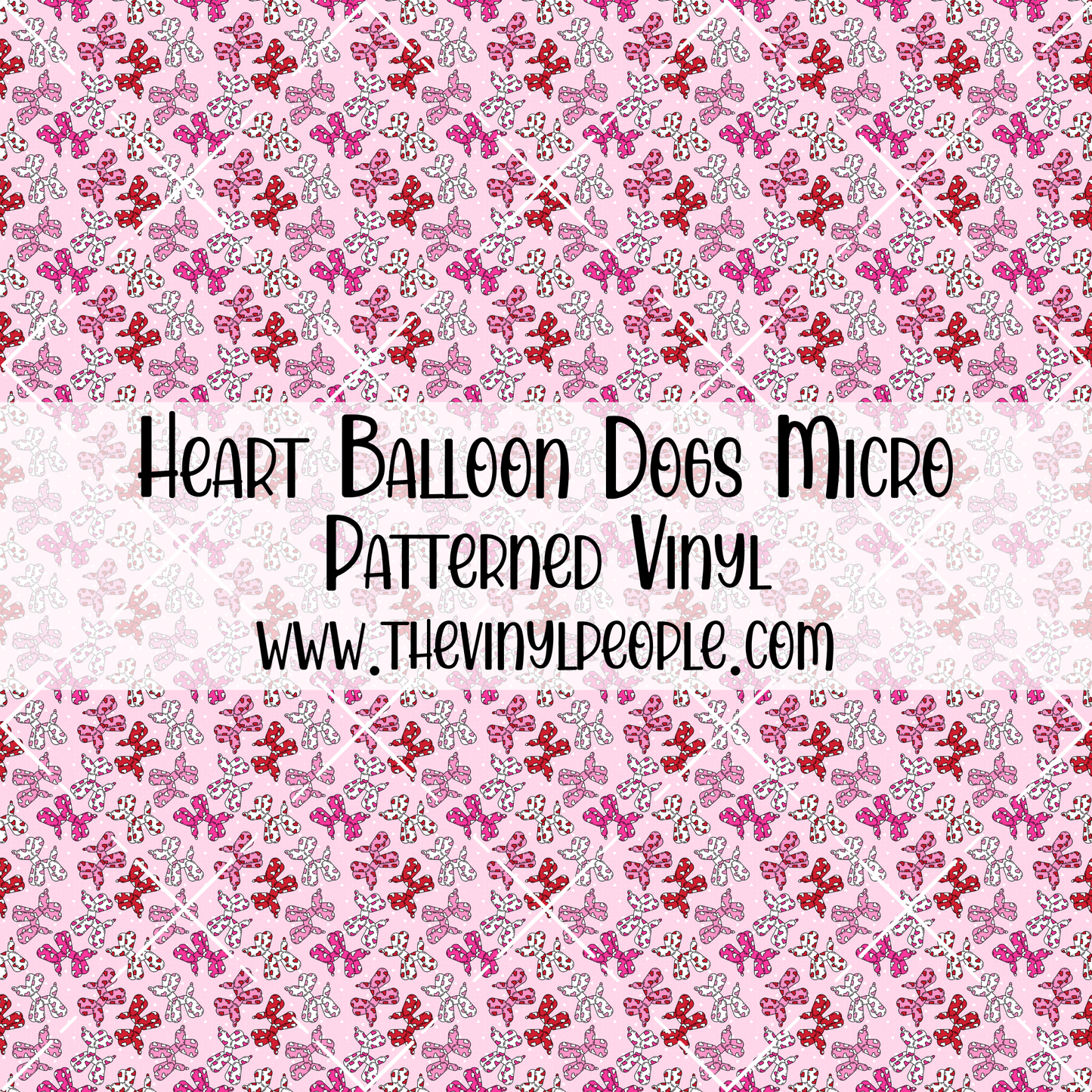 Heart Balloon Dogs Patterned Vinyl
