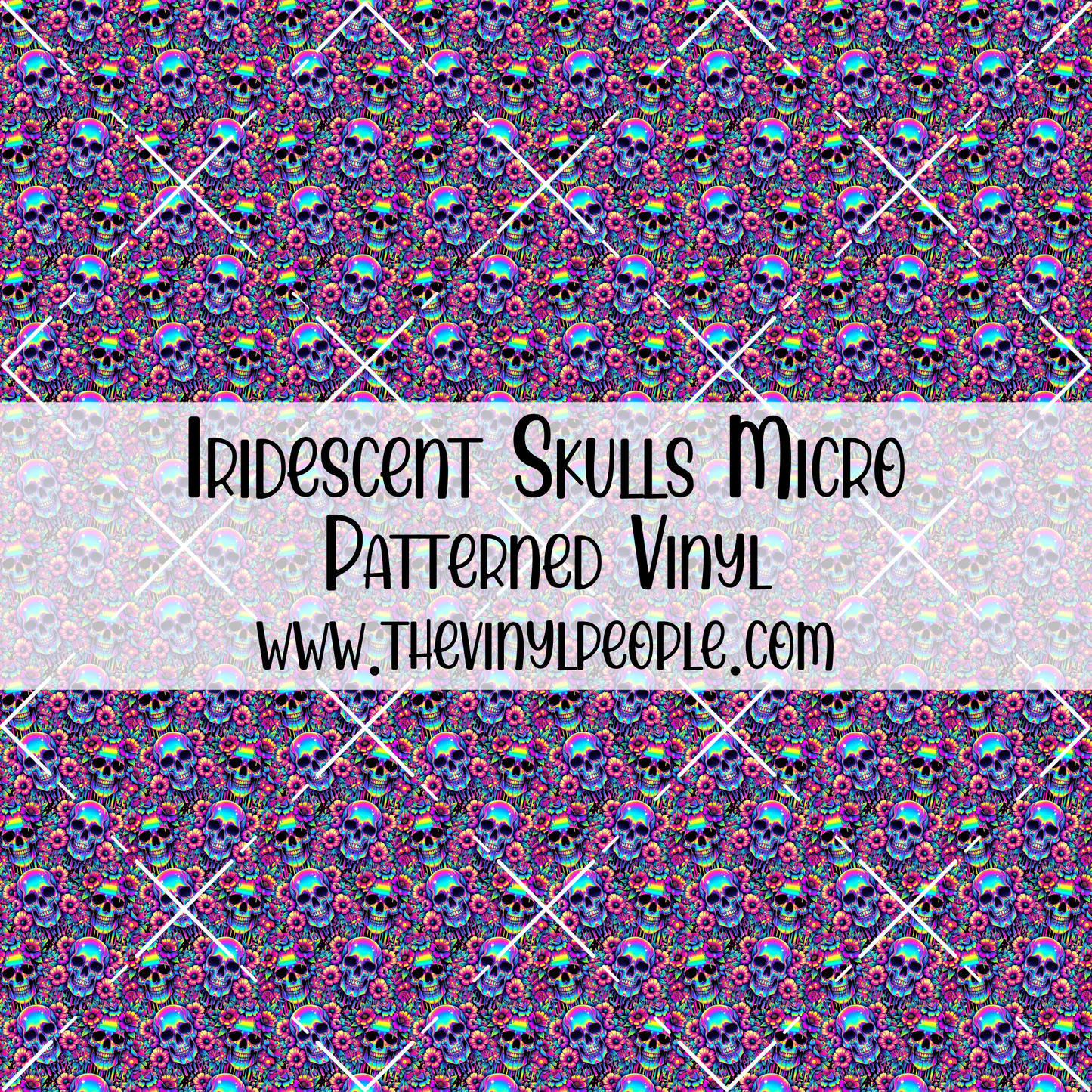 Iridescent Skulls Patterned Vinyl