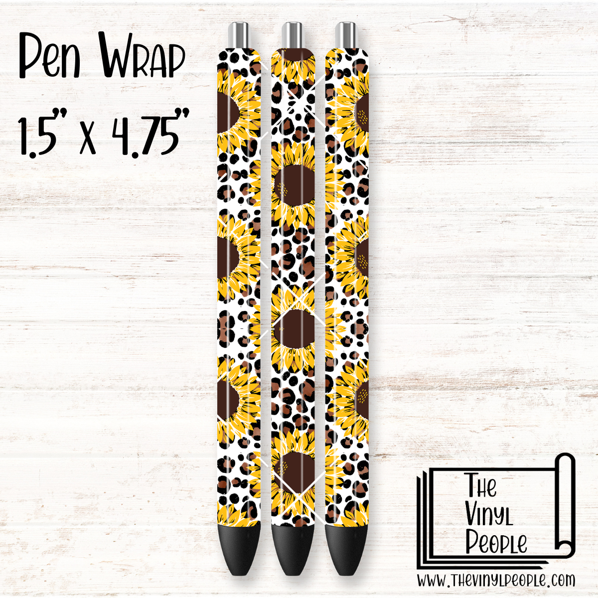 Leopard Spots & Sunflowers Pen Wrap