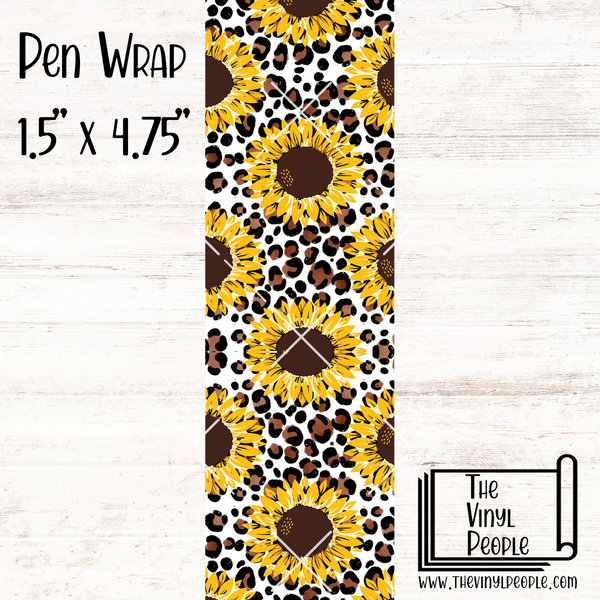 Leopard Spots & Sunflowers Pen Wrap