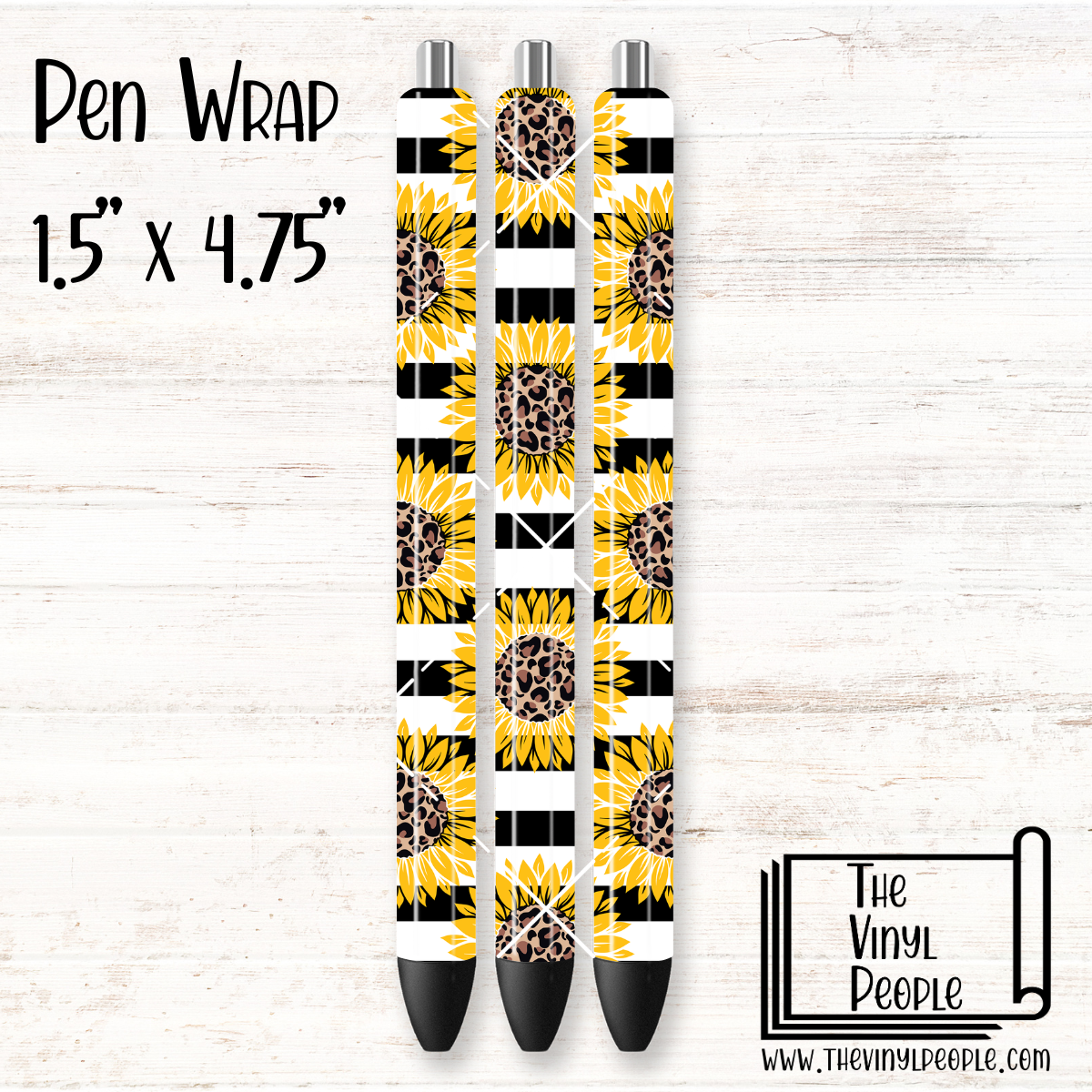 Leopard Sunflower Stripes Pen Wrap