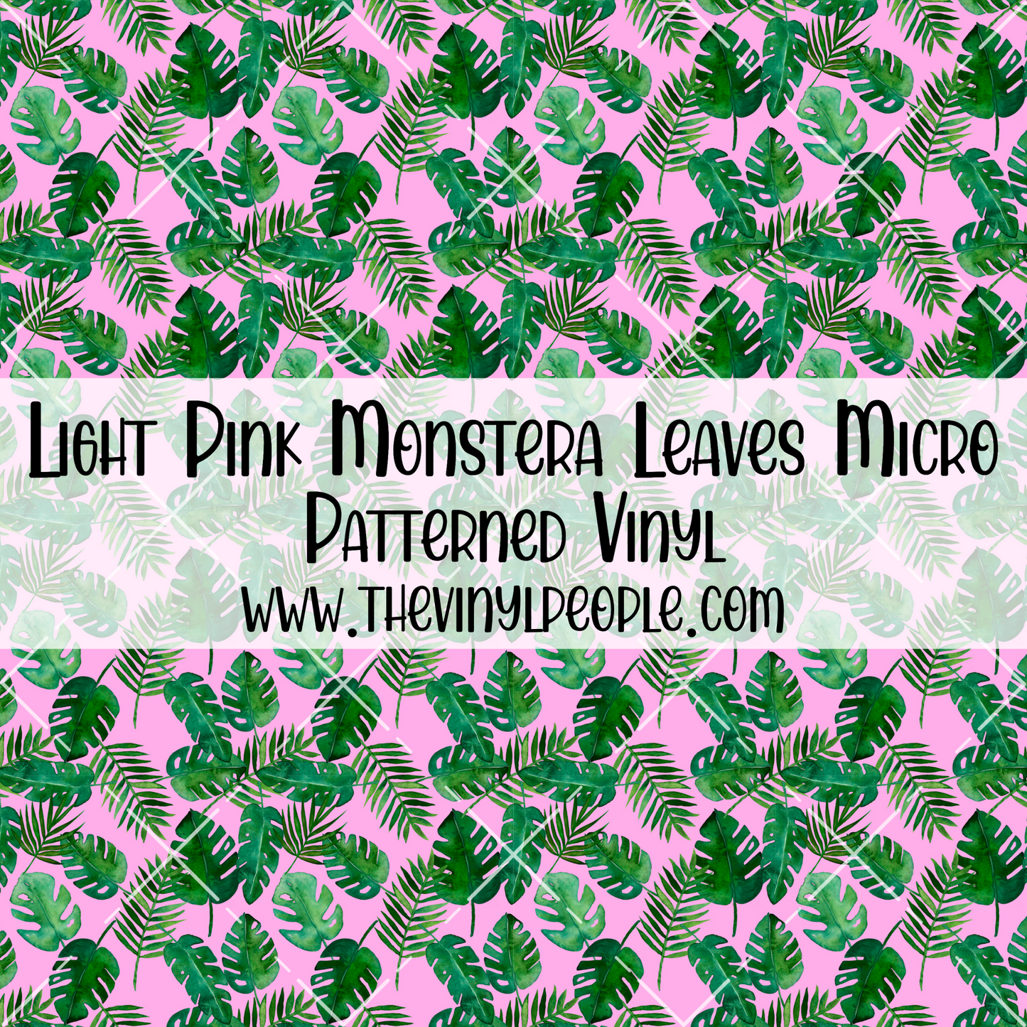 Light Pink Monstera Leaves Patterned Vinyl