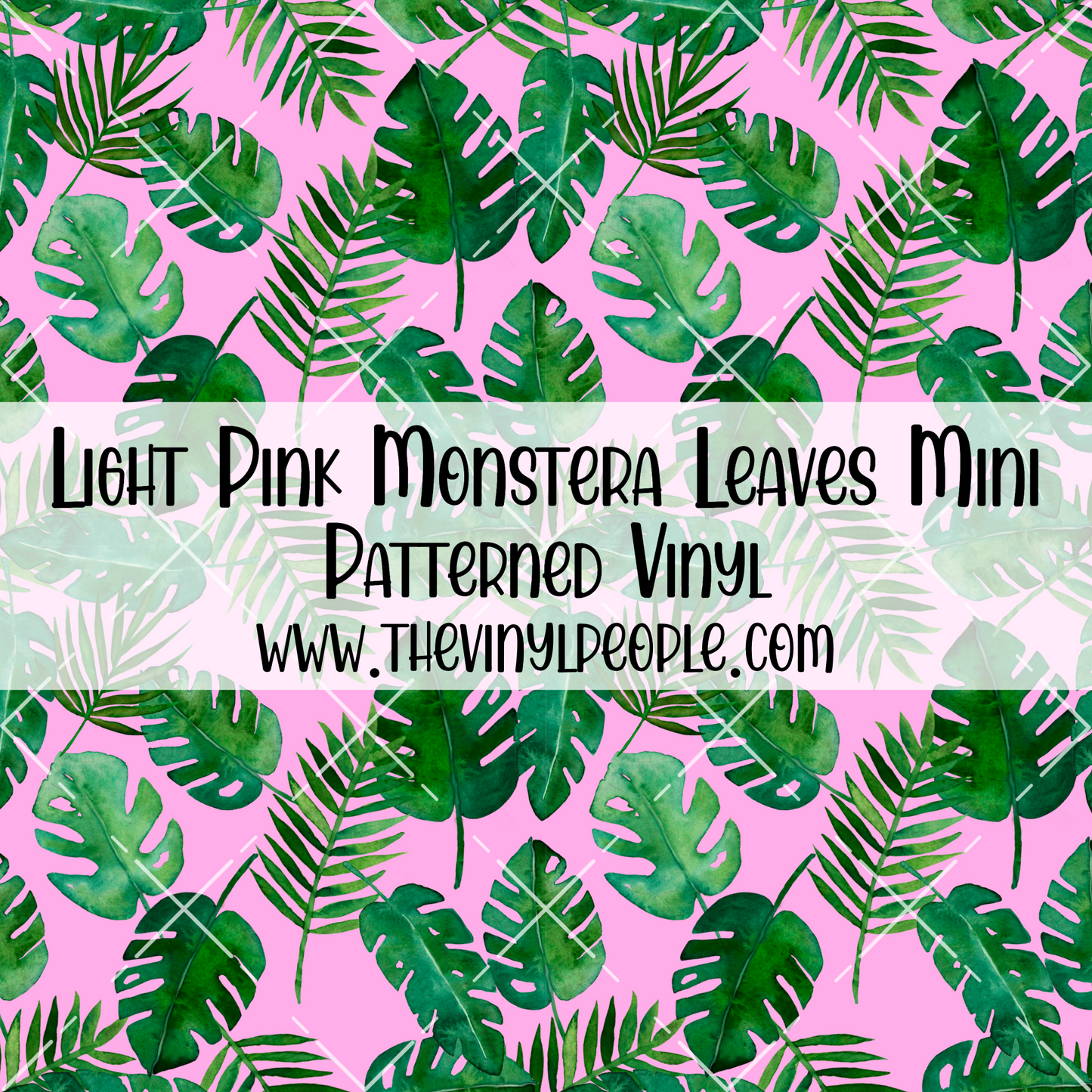 Light Pink Monstera Leaves Patterned Vinyl