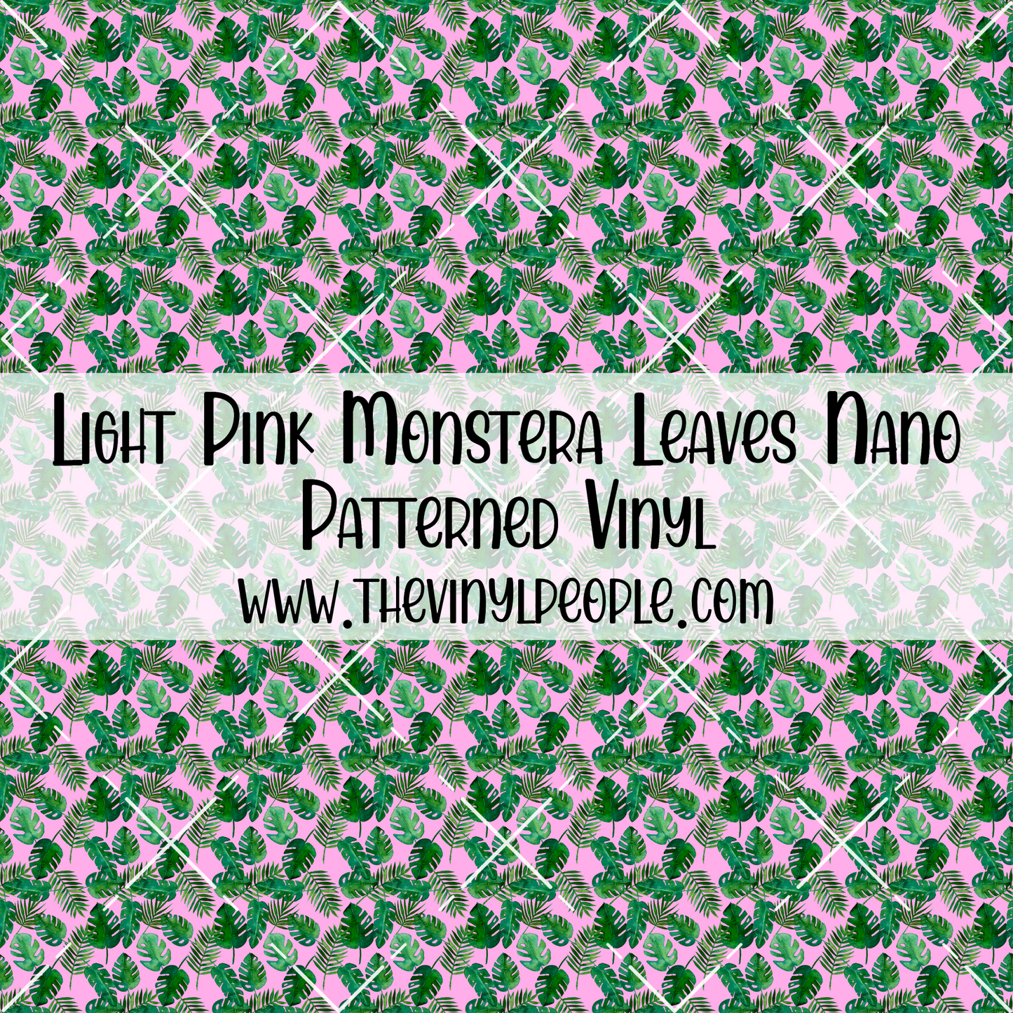 Light Pink Monstera Leaves Patterned Vinyl