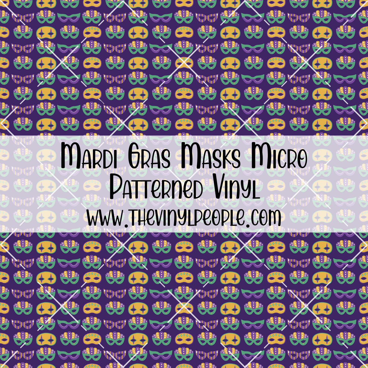 Mardi Gras Masks Patterned Vinyl
