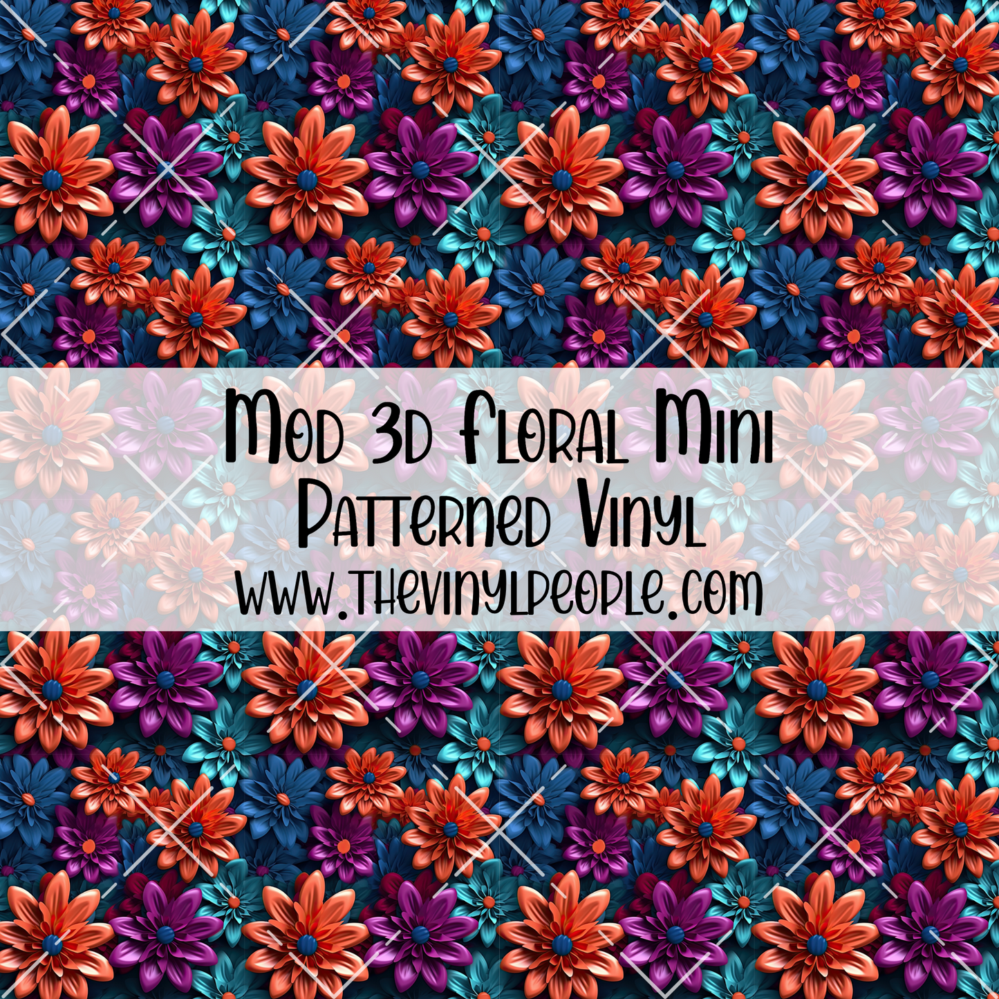 Mod 3D Floral Patterned Vinyl